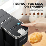 Tastyle Single Serve Coffee Maker with 30 Descaler Cleaner Tablets, Iced and Hot Coffee Machine for K Cup & Grounds, Compact Design, 40oz Removable Water Reservoir
