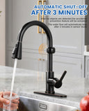 Touchless Kitchen Faucet Motion Sensor - Activated Smart Hands Free Kitchen Faucets with Pull Down Sprayer Single Handle Kitchen Sink Faucet, Oil Rubbed Bronze