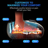 SKG YS100 Shiatsu Foot Massager with Heat and Remote, Feet Massager with 3 Air Compression Modes, for Plantar Fasciitis and Neuropathy, Fits up to Size 13 for Men Women