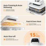 Automatic Heat Press 2 & Auto Tumbler Heat Press Machine Bundle - White Automatic Heat Press Machine