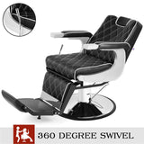 Artist hand All Purpose Barber Chair Wide Backrest Reclining Salon Chair for Hair Stylist Tattoo Chair Makeup Chair for Salon Equipment (Black)