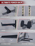 Major Fitness Drone3 Smith Machine, All-in-One Home Gym Squat Rack with Cable Crossover & Pull-Up Station, Heavy-Duty Strength Training (D3SMS-KHA (with Bench Elite BLK & 230LB BLK BP)