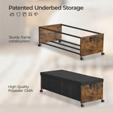 FOUCSSOMEI Under Bed Drawers on Wheels, XXXXL Size, UnderBed Storage with Wheels, Wooden Under Bed Storage, Heavy Duty, Patented Design