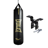 Everlast Elite 2 Heavy Bag (80 LB) with Wood Beam Heavy Punching Bag Hanger, Durable Boxing Heavy Bag for Home Training