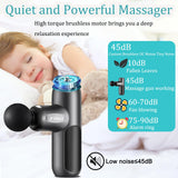 KVKID Mini Massager Gun, Massage Gun Deep Tissue with 4 Attachments, Portable Muscle Massager Gun for Back, Body Sore Muscles, Pain Relief, Rechargeable Small Massage Gun for Office, Home, Athletes