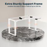 FitStand 71x43'' 4 Leg Large L-Shape Standing Desk,Electric Desk for Home