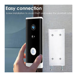 FMDARJXWHCP Tuya WiFi Doorbell Camera 1080P HD Battery Video Door Bell Smart(Option1,AU Plug)