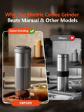 COTGCO Portable Electric Coffee Grinder, Small and Quiet USB Rechargeable Espresso Grinder with Stainless Steel Blade, for Home, Camping, Car Travel Outdoor Use