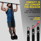 HOXWC Pull Up Assistance Bands 225lbs, Heavy Pull Up Bands, Resistance Bands for Pull Ups Working Out with Feet Rest, Pull Up Bar Bands Assistance Bands Strength Training Workout Equipment