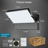 BIRITALO 120W Modern LED Security Flood Light, 360° Rotatable Dusk to Dawn
