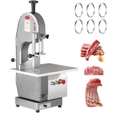 ARINOO Electric Commercial Meat Bone Saw, 1500W Stainless Steel Meat Bone Sawing Machine, Workbeach 18.31"x14.37",1.57-7 Inch Cutting Thickness, Frozen Meat Cutter for Beef,Deer,Fish,Chicken