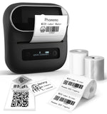 Phomemo M220 Label Maker,3.14" Bluetooth Thermal Printer with 3 Label