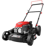 AMERISUN 144cc Gas Lawn Mower, 21 inch 2-in-1 Mulching & Side Discharge, 6-Position Height Adjustment, Foldable Handles for Lawn, Yard, and Garden Maintenance