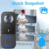 Taishixing 4.3" Video Doorbell Camera with Monitor 2-Way Audio, Night Vision, IP68 Waterproof, Smart Video Door Phone Walkie-Talkie with Screen 1080P HD 170°Wide Angle,No Subscription，Plug and Play