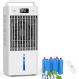 WICOLO Portable Air Conditioners, 3-IN-1 Swamp Cooler, Evaporative Air Cooler,Remote & Touch Control, 90°+90° Oscillation,LED Screen, Air Coolong Fan for Outdoor Indoor