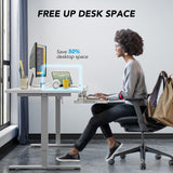 AX WABER Keyboard Tray Under Desk Pull Out with Extra Sturdy C Clamp Mount System, 27.3 (32.5 inch Including Clamps) x 11 Inch Slide-Out Platform Computer Drawer for Typing Grain