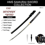 Hand Forged 1080 Carbon Steel Long-Handle Bamboo Katana Full Tang Sword