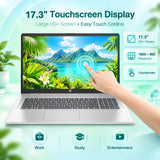 HP 17 Business Laptop, 17.3" HD+ Touchscreen, Intel 10-Core i5-1334U(Up to 4.6GHz), 16 GB RAM, 512 GB SSD, Numeric Keypad, Fingerprint Reader, Wi-Fi 6, Windows 11 Pro, Natural Silver, w/Accessories