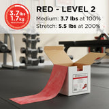 THERABAND Resistance Band,Red,Medium,25-Yard Roll,Latex-Free,Elastic Exercise Band,Physical Therapy,Yoga,Pilates,Stretching,Home Workout,Cut-to-Length,Color-Coded Resistance Levels,(Pack of 12)