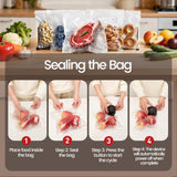 Mason jar vacuum sealer for All Your Food Storage: Wide Mouth Jars, Regular Mouth Jars and Vacuum Bags, Powerful Compact vacuum sealer kit,Portable Food Sealer Keep Food Fresh Longer