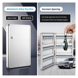 Lockable Key Cabinet - Secure Metal Wall Mount Key Holder Box for Home & Office Storage - Key Organizer with Safety Lock for Easy Access and Protection