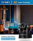 FoMaKo 4K 60fps NDI PTZ Camera, Supports NDI HX3 4K 60fps Output