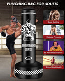 Standing Punching Bag for Adults Teens, 70" Heavy Punching Bag with Stand, Heavy Bag Inflatable Kick Boxing Bag Training Equipment Bags for Training MMA Muay Thai Fitness YORWHIN