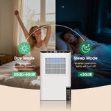 Dehumidifiers for Home, 2000 Sq.Ft Small Dehumidifier with 3.3ft Drain Hose, 2.5L Tank, Timer Sleep Mode, Portable Dehumidifier for Basement, Bedroom, Bathroom (Frost White)
