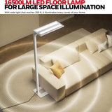 Honeywell 16500LM LED Floor Lamp - 06E Ultra Sunturalux Eye Caring 4000K Natural Daylight Modern Tall Reading Lamp, 160W Dual Light Source Dimmable