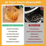 Heavy Duty Air Fryer Liners 8 Inch Round, Disposable Food Grade Parchment Paper 40 GSM, 100 Count Non-Stick Oil & Water Resistant, Fits 5-8QT for Oven Microwave Baking Roasting