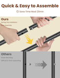 Double Rods Clothes Rack, Rolling Clothing Rack with Wheels, Metal Clothing Racks for Hanging Clothes, Portable Garment Rack Sturdy Closet Rack Trending Coat Rack for Laundry Bedroom Living Room