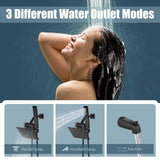 Aolemi Shower Tub Faucet Set with Handheld Spray Shower System Single Shower Rainfall Head and Handle with Tub Spout Combo Rough-in Valve Included Shower Trim Kit 6 Inch Shower Head, Matte Black