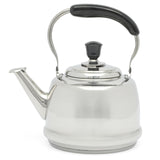 Martha Stewart Kingstree Large 2 Qt Stainless Steel Tea Kettle – Heavy Gauge Durable Whistling Tea Kettle for Stove Top, Easy Pour, Classic Design