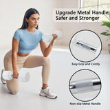 Adjustable Dumbbell Set of 2 Total 20 Lbs 4-in-1 Each 4lb 6lb 8lb 10lb 1s-Adjust Dual-Stable Free Weights for Women Men Home Gym Outdoor Workouts (White [20LBS Total])