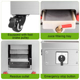 Electric Sugarcane Juice Machine | Stainless Steel Cane Juicer on Wheels for Home & Commercial Use | High Efficiency Extractor for Fresh Juice
