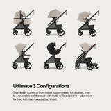 Mompush Ultimate 3 Full Size Stroller, Extendable Seat, Infant to Toddler