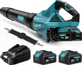 Leaf Blower Cordless, New Upgraded 1200W Brushless Motor Leaf Blower, 700CFM 200MPH with 3 Speed Modes, 160Mins Max Runtime, Handheld Electric Blower for Lawn Care, Yard, Dust & Snow (Blue)