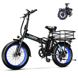 Foldable Electric Bike for Adults, 48V 20Ah Removable Lithium Battery up to 80Miles