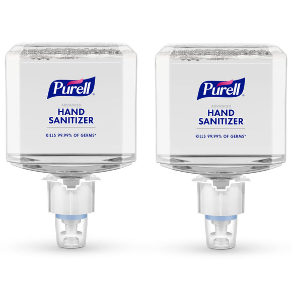 PURELL Advanced Hand Sanitizer Foam, 1200 mL Hand Sanitizer Refill for PURELL ES4 Manual Hand Sanitizer Dispenser (Pack of 2) - 5053-02 Purell