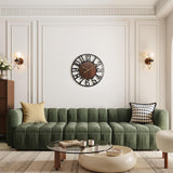 Vantic 24 Inch Large Wall Clock, Arabic Numeral Wood Oversized Wall Clocks for Living Room Decor, Farmhouse, Bedroom and Kitchen, Completely Silent, Non Ticking, Battery Operated
