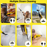 Steambot Steam & Scrub Steam Mop, All-in-One Scrubbing Hard Floor Cleaner, 2 Dirt Grip Soft Scrub Pads Included, XL Water Tank