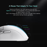 PWNAGE Ultra Custom Pro Symm 3 Wireless Gaming Mouse - Adjustable Sensor Position, Hot-Swappable Mechanical & Optical Switches, Modular Shape System, 8K Polling, 50g Ultralight - Black
