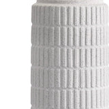 PoKat Stone-Like Ceramic Table Lamps with USB Ports for Bedroom, 25'' Matte-White Dimmable Nightstand Touch Lamps for Night Stands with Gold Base, Farmhouse Lamps for Living Room End Side Table