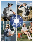 CROSSGEAR 24L Packable Backpack, Lightweight Hiking Daypack, Multiple & RFID Pocket, Water-Resistant Foldable Hiking Backpack for Women Men, Nylon Fabric for Travel Camping, Navy Blue