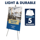 Quartet Easel, Instant Easel Stand, 63", Tripod Base, 6-Pack (S29E)