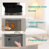 SolaceCove 8 Gallon Kitchen Trash Can,Stainless Steel Garbage Can with Soft Close lid for Small Spaces,Pedal Fingerprint Proof Trash Bin