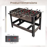 GYMAX 3 in 1 Multi Game Table, Swivel Combo Game Table with Foosball, Billiards & Table Tennis, Rod Storage Rack, Space-Saving Design for Family Night, Home, Game Room, Office