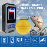 Gain Express Fish Finder Wireless Sonar Sensor 125kHz 45M/147Ft Depth Alarm LCD Display