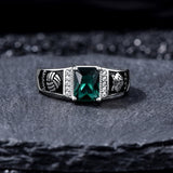 Oseew 2027 Men Gold Graduation Class Ring High School (White Gold)