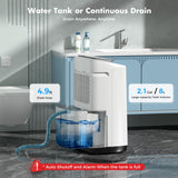 WHOY 120 Pints Dehumidifier for Basement up to 6,000 Sq. Ft, Smart App Control & Intelligent Humidistat, Large Capacity with Drain Hose, Ultra Quiet & Energy Efficient for Whole Home, Garage